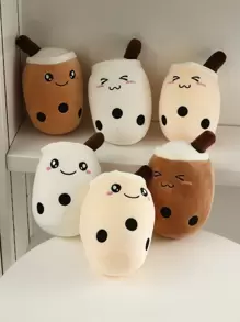 1 juguete de peluche para mascotas de té de la leche al azar para perros y gatos para la interacción - Multicolor - Ver 1