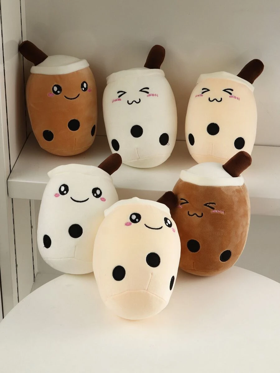 1 juguete de peluche para mascotas de té de la leche al azar para perros y gatos para la interacción - Multicolor - Ver 1