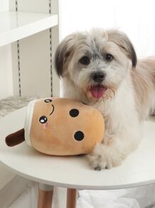 1 juguete de peluche para mascotas de té de la leche al azar para perros y gatos para la interacción - Multicolor - Ver 6