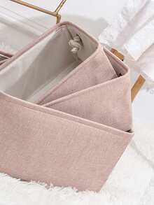 1pc Collapsible Laundry Hamper - Pink - View 4