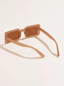 Square Frame Fashion Glasses Casual For Summer Beach Vacation,Outdoor,Travel - Brown - View 3