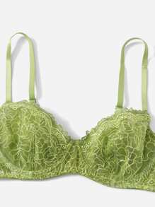 ROMWE Fairycore Contrast Lace Lingerie Set - Green - View 3