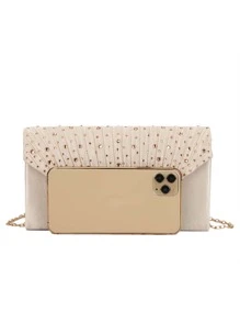 ly hợp Pha lê kim cương màu trơn Chuỗi Hấp dẫn - Màu be - Xem 5