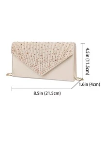 ly hợp Pha lê kim cương màu trơn Chuỗi Hấp dẫn - Màu be - Xem 8