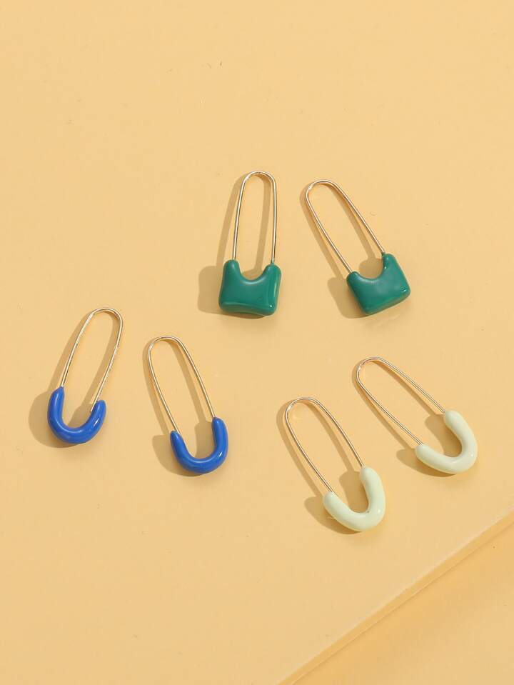 安全ピン ピアス ペア 新品 黄色い