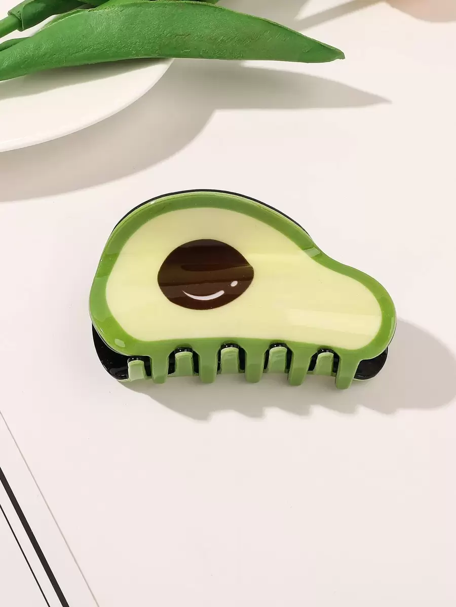 Avocado Shaped Hair Claw Cute Claw Clips Hair Clips Hair Jaw Clip Hair Clamps Hair Clutch Hair Catcher Clip, School Stuff, College Fall Winter Hair Accessories For Women For Vacation Outfits Woman - Multicolor - View 1