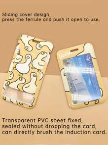 Hộp bảo vệ thẻ ID 1 cái có dây buộc, thiết kế vịt WoW - gừng - Xem 7