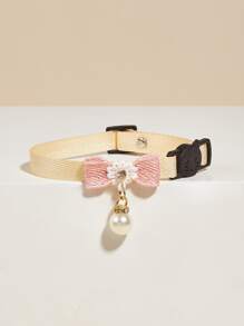 1入組蝴蝶結裝飾寵物項圈 - 彩色 - 查看 1