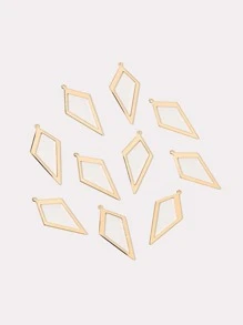 10入組/套創意幾何設計DIY吊墜適合女士DIY首飾製作 - 金色 - 查看 2