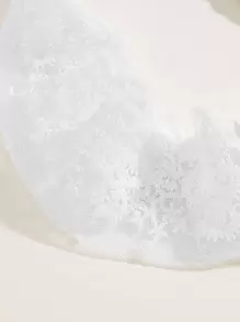 花朵刺绣发带 波西米亚风 情人节头巾 发箍 吸汗带 校园用品 大学 秋冬发饰 女士度假装扮 优雅围巾 女士头巾 柔软头巾 夏季穿搭 - 白色 - 查看 4
