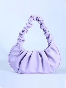 Ruched Bag - Purple - View 3
