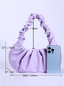 Ruched Bag - Purple - View 8