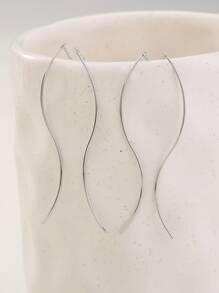 Nooxian Bộ 2 Bông Tai Đơn Giản - Bạc - Xem 6