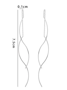 Nooxian Bộ 2 Bông Tai Đơn Giản - Bạc - Xem 5