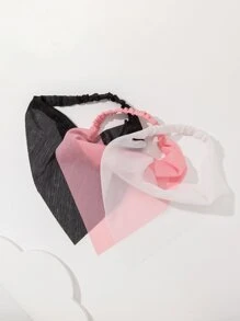 3 piezas Banda de pelo unicolor - Multicolor - Ver 1