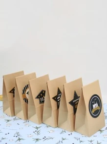 12 piezas set bolsa de envoltura de regalo de fiesta de graduación - Caqui - Ver 3