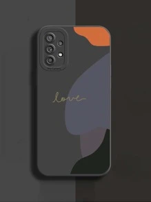Funda para móvil con estampado de letra - Negro - Ver 1
