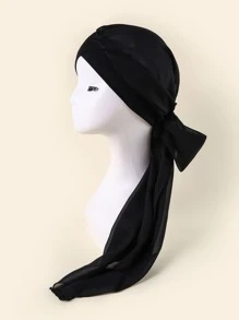 Sombrero turbante unicolor - Negro - Ver 1