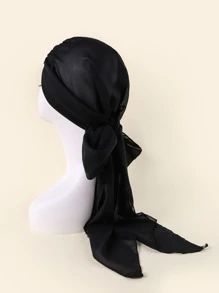 Sombrero turbante unicolor - Negro - Ver 2