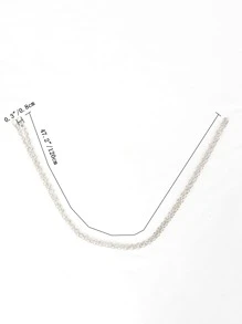 極簡主義鏈條包帶，耐用的包裝飾品替換配件，時尚耐用，適用於新手和白領工人 - 銀色 - 查看 3