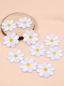 10 miếng dán hình hoa - trắng - Xem 1