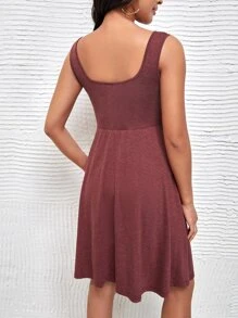 SHEIN Sukienki ciążowe Guziki z przodu Prosty Casual