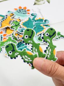 5pcs Dinosaur DIY Sewing Cloth Patches, Clothing Accessories, DIY Fabric Applique, Craft Decoration - Multicolor - View 3