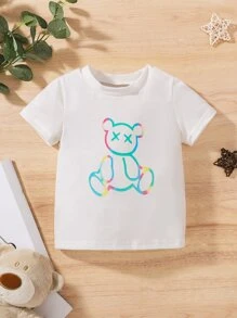 Đứa bé trai Đồ họa Hoạt hình Áo thun - trắng - Xem 1