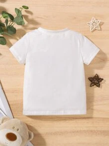 Đứa bé trai Đồ họa Hoạt hình Áo thun - trắng - Xem 2