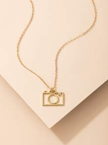 Collar con colgante cámara - Amarillo Oro - Ver 2