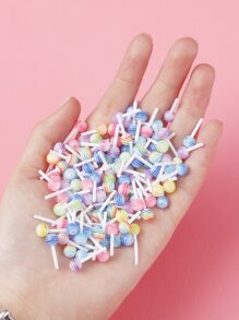 50Pcs/Pack Mixed Color Lollipop Shaped Decorations Diy Nail Charms Nail Gems Nail Supplies Nails - Multicolor - View 1
