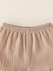 Đứa bé gái 3pcs Chất rắn Eo đàn hồi Quần short - Nhiều màu - Xem 3