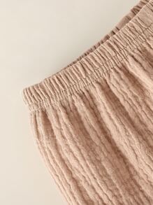 Đứa bé gái 3pcs Chất rắn Eo đàn hồi Quần short - Nhiều màu - Xem 5