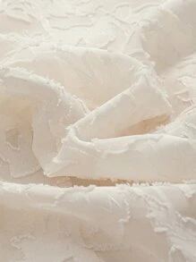 DAZY Textured Button Front Puff Sleeve Blouse - Beige - View 3