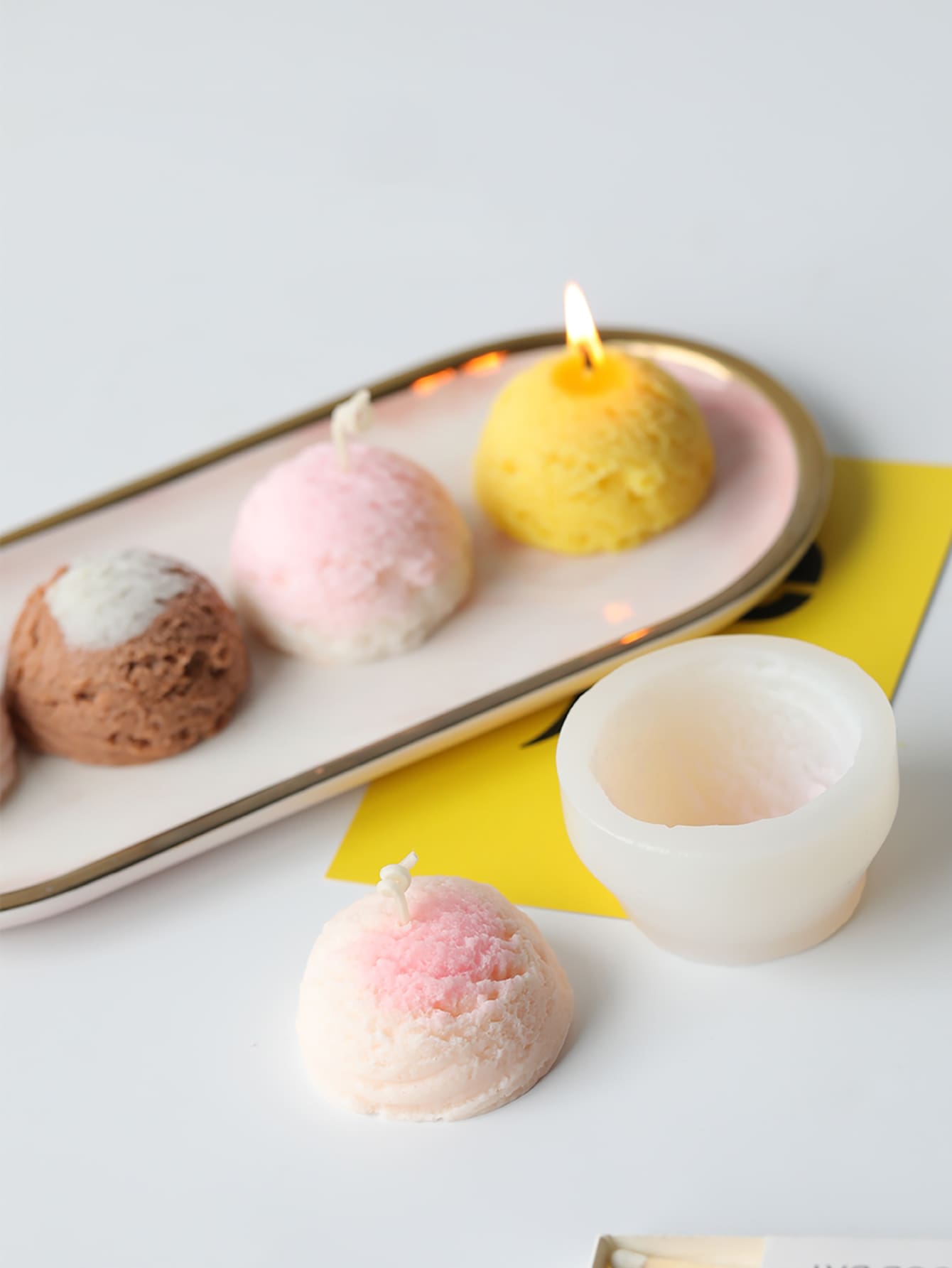 1pc Ice Cream Candle DIY Mold
