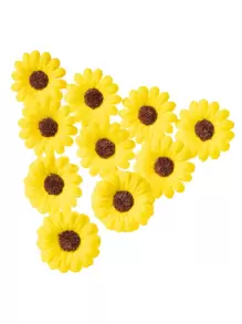 20 PIEZAS/60 PIEZAS/100 PIEZAS Flores artificiales MINI Cabezas de margarita Girasol de seda Decoraciones de otoño para jarrones Hogar Año Nuevo Exterior Jardín Boda Ramo Sala de estar DIY Caja de caramelos Guirnalda Plantas falsas Productos del hogar, Día de San Valentín, Regalos Cumpleaños Graduación, Decoración de otoño