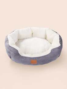 1入組長毛絨寵物床 - 灰色 - 查看 4