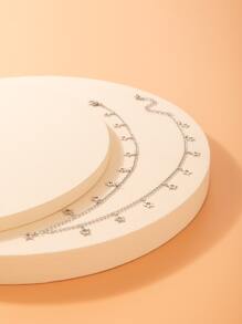 imoli 女士星星装饰优雅项链 - 銀色 - 查看 10