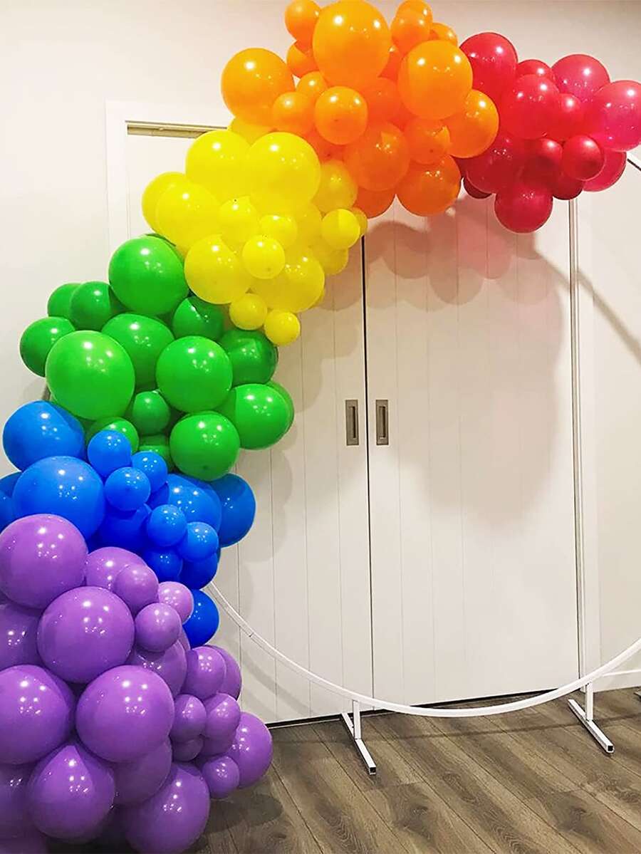 126入組彩虹氣球裝飾，派對氣球，節日裝飾，氣球花環套裝 - 彩色 - 查看 1