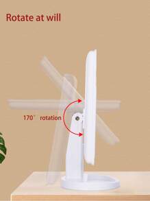 1pc Luminous Square Mirror Lamp, Makeup Decoration Lamp, Surprise Gift For Friends - White - View 8