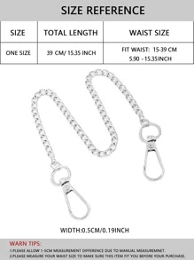 Cadena de pantalones minimalista y elegante para Halloween, otoño - Plateado - Ver 4