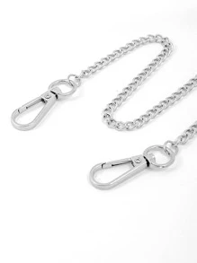 Cadena de pantalones minimalista y elegante para Halloween, otoño - Plateado - Ver 5