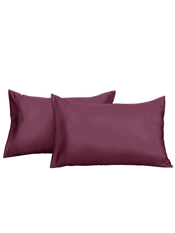 1pair Plain Satin Pillowcase Without Filler
