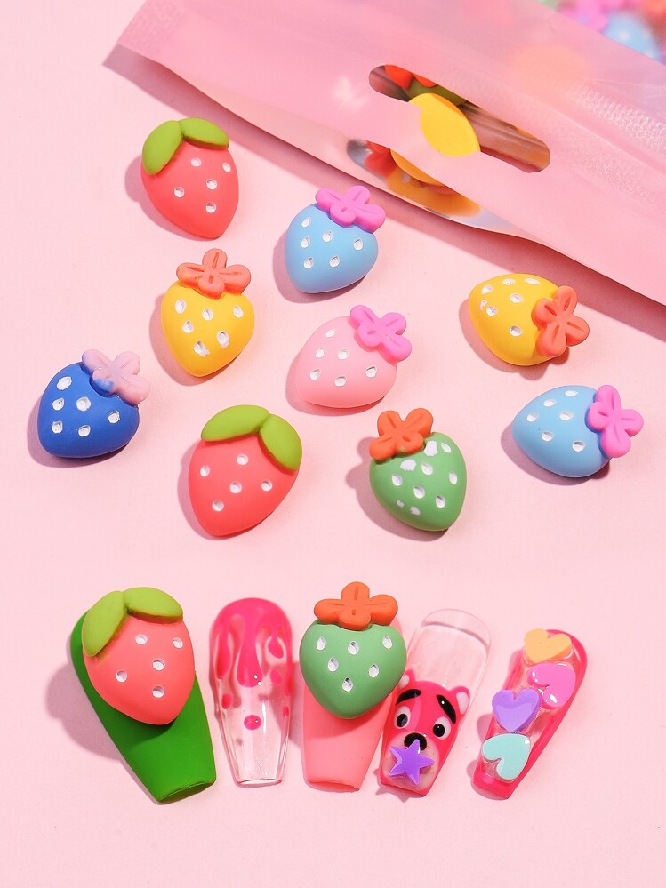 20ピース イチゴ デザイン ネイルパーツ | SHEIN JAPAN
