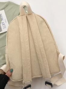 Mochila Clássica de Corduroy com Grafismo de Letras, Mochila Mini Feminina, Mochilas de Corduroy para Meninas, Mochila Retro para Viagem, Mochila Escolar para Graduados, Adolescentes, Calouros(as), Segundo Ano, Terceiro Ano, Quarto Ano do Ensino Médio e Universitários(as), Mochila Escolar, Compartimento para Notebook, Portátil, para Estudantes Universitárias, do Ensino Fundamental, Médio e Superior, Trabalho, Negócios, Caminho do trabalho, Externo, Viagens, Passeios.