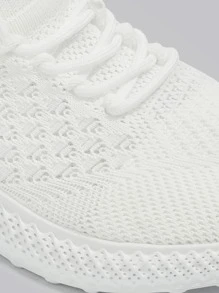 Cuccoo Lace-up Decor Sneakers - White - View 4