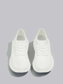 Cuccoo Lace-up Decor Sneakers - White - View 6