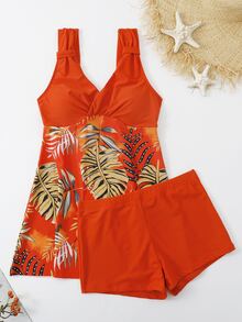 Bãi biển mùa hè Tankini in họa tiết nhiệt đới - Nhiều màu - Xem 5