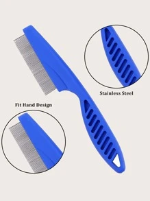 6pcs Pet Lice Remover Comb Set - Royal Blue - View 3