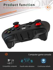 極簡風格有線PC遊戲控制器 - 黑色 - 查看 5